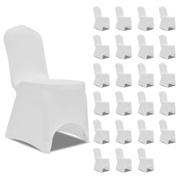  Elastyczne pokrowce na krzesła, białe, 24 szt. Lumarko!