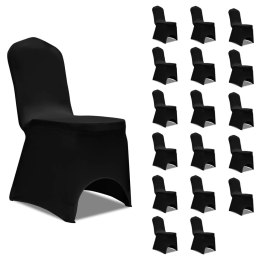  Elastyczne pokrowce na krzesła, czarne, 18 szt. Lumarko!