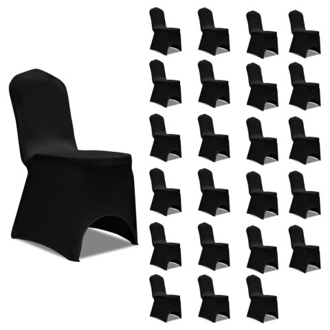  Elastyczne pokrowce na krzesła, czarne, 24 szt. Lumarko!