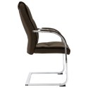  Krzesło biurowe, wspornikowe, brązowe, tkanina Lumarko!