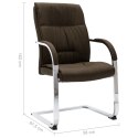  Krzesło biurowe, wspornikowe, brązowe, tkanina Lumarko!