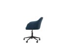  Krzesło biurowe regulowane welurowe niebieskie VENICE Lumarko!