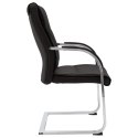  Krzesło biurowe, wspornikowe, czarne, sztuczna skóra Lumarko!