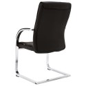  Krzesło biurowe, wspornikowe, czarne, sztuczna skóra Lumarko!