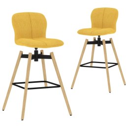  Obrotowe krzesła barowe, 2 szt., żółte, tkanina Lumarko!