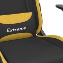  Obrotowy fotel gamingowy, czarno-jasnożółty, obity tkaniną Lumarko!