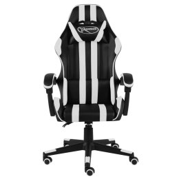  Fotel dla gracza, czarno-biały, sztuczna skóra Lumarko!
