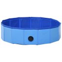  Składany basen dla psa, niebieski, 80 x 20 cm, PVC Lumarko!
