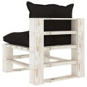 Ogrodowe siedzisko z palet, z czarnymi poduszkami, drewniane Lumarko!