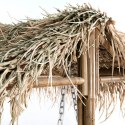  2-osobowa huśtawka ogrodowa z bambusa i liści palmy, 202 cm Lumarko!