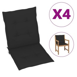 Poduszki na krzesła ogrodowe, 4 szt., czarne, 100x50x3 cm Lumarko!