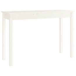  Stolik konsolowy, biały, 110x40x75 cm, lite drewno sosnowe Lumarko!