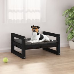  Legowisko dla psa, czarne, 55,5x45,5x28 cm, lite drewno sosnowe Lumarko!