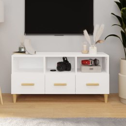 Szafka pod TV, biała, 102x36x50 cm, materiał drewnopochodny Lumarko!