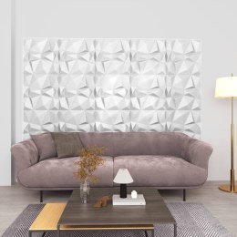  Panele ścienne 3D, 24 szt., 50x50 cm, diamentowa biel, 6 m² Lumarko!