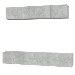  5-częściowy zestaw szafek telewizyjnych, szarość betonu Lumarko!