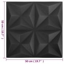  Panele ścienne 3D, 48 szt., 50x50 cm, czarny origami, 12 m² Lumarko!