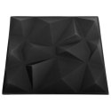  Panele ścienne 3D, 48 szt., 50x50 cm, diamentowa czerń, 12 m² Lumarko!