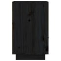  Szafka nocna, czarna, 40x34x55 cm, lite drewno sosnowe Lumarko!