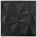  Panele ścienne 3D, 12 szt., 50x50 cm, diamentowa czerń, 3 m² Lumarko!
