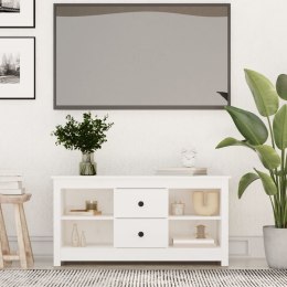  Szafka pod telewizor, biała, 103x36,5x52 cm, drewno sosnowe Lumarko!
