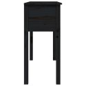  Stolik konsolowy, czarny, 100x35x75 cm, lite drewno sosnowe Lumarko!