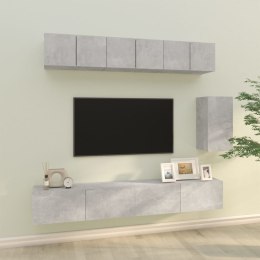  Zestaw 6 szafek TV, szarość betonu, materiał drewnopochodny Lumarko!