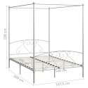  Rama łóżka z baldachimem, biała, metalowa, 140 x 200 cm Lumarko!