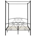  Rama łóżka z baldachimem, czarna, metalowa, 140 x 200 cm Lumarko!