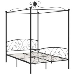  Rama łóżka z baldachimem, czarna, metalowa, 120 x 200 cm Lumarko!