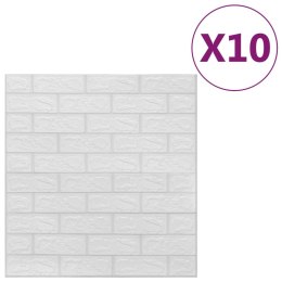  Panele 3D z imitacją cegły, samoprzylepne, 10 szt., białe Lumarko!