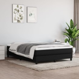 Łóżko kontynentalne, czarne, tapicerowane tkaniną, 140x200 cm Lumarko!