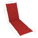  Poduszka na leżak, czerwona, (75+105)x50x3 cm Lumarko!