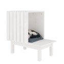  Domek dla kota, biały, 60x36x60 cm, lite drewno sosnowe Lumarko!
