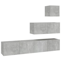  Zestaw 4 szafek telewizyjnych, szarość betonu Lumarko!