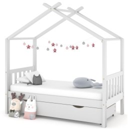 Lumarko Rama łóżka dziecięcego z szufladą, biała, sosnowa, 80x160 cm!
