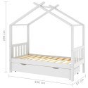  Rama łóżka dziecięcego z szufladą, biała, sosnowa, 80x160 cm Lumarko!