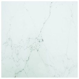  Blat stołu, biały, 60x60 cm, 6 mm, szkło ze wzorem marmuru Lumarko!