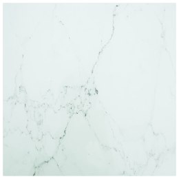  Blat stołu, biały, 80x80 cm, 6 mm, szkło ze wzorem marmuru Lumarko!