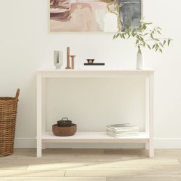  Stolik konsolowy, biały, 110x40x80 cm, lite drewno sosnowe Lumarko!