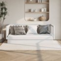  Łóżko dzienne, białe, 100x200 cm, lite drewno sosnowe Lumarko!