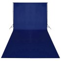  Bawełniane tło fotograficzne, niebieskie 600x300 cm, chroma key Lumarko!