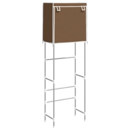 Lumarko 2-poziomowy regał nad toaletę, brązowy, 56x30x170 cm, żelazo!