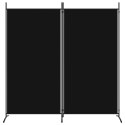  Parawan 2-panelowy, czarny, 175x180 cm, tkanina Lumarko!