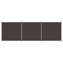  Parawan 3-panelowy, brązowy, 525x180 cm, tkanina Lumarko!