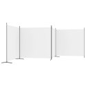  Parawan 4-panelowy, biały, 698x180 cm, tkanina Lumarko!