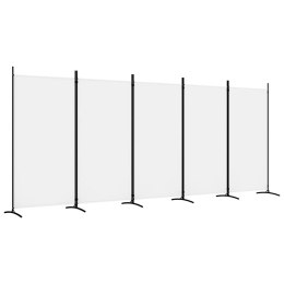 Parawan 5-panelowy, biały, 433x180 cm, tkanina Lumarko!