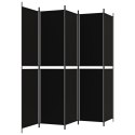  Parawan 5-panelowy, czarny, 250x220 cm, tkanina Lumarko!