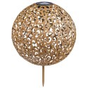  Solarna lampa ogrodowa LED w kształcie kuli, 28,5cm, metal, brązowa Lumarko!