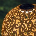  Solarna lampa ogrodowa LED w kształcie kuli, 28,5cm, metal, brązowa Lumarko!